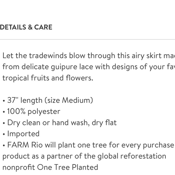 Farm rio Guipure lace skirt - Picture 8 of 10